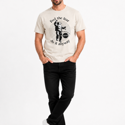 Feel The Fear -White (T-Shirt)